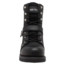 Load image into Gallery viewer, Commandsole 6&quot; Black Biker Leather Boot