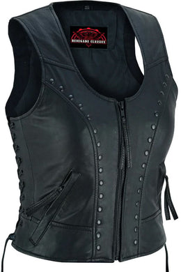 Women's Lightweight Vest with Rivets Detailing