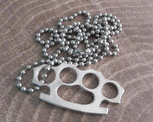 Load image into Gallery viewer, AB34 Brass Knuckle Necklace