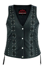 Load image into Gallery viewer, Women's Open neck Vest with Lacing Details