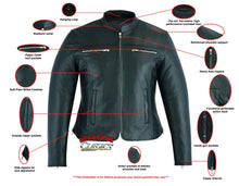 Load image into Gallery viewer, Road Queen Women's Black Leather Biker Jacket