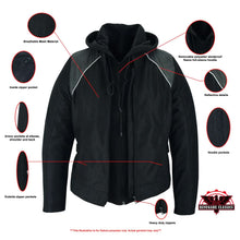 Load image into Gallery viewer, Darkstream Women's Mesh  Motorcycle Jacket - Black/ Black Tone Reflective