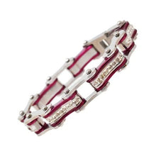 Load image into Gallery viewer, VJ113 Two Tone Silver/Candy Purple W/White Crystal Centers