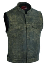 Load image into Gallery viewer, Men's Antique Brown Leather Motorcycle Vest