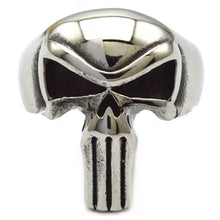 Load image into Gallery viewer, R33 Punisher Skull Stainless Steel Biker Ring