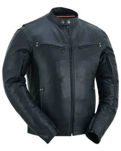Load image into Gallery viewer, Men&#39;s Lightweight Drum Dyed Naked Lambskin Jacket - Black