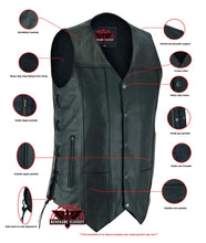 Load image into Gallery viewer, Men's Ten Pocket Utility Black Vest - TALL