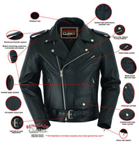 Load image into Gallery viewer, Super Arnold Men's Black Leather Jacket – Retro Design