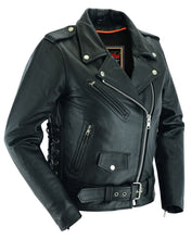 Load image into Gallery viewer, SpeedMoto Women's Leather Motorcycle Jacket