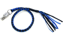 Load image into Gallery viewer, GBW25 Leather Biker Whip-Blue/Black
