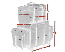 Load image into Gallery viewer, Leather Black PVC Large Four Piece Motorcycle Touring Tail Bag