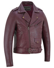 Load image into Gallery viewer, Rose Glow Women's Oxblood Fashion Leather Jacket
