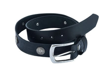 Load image into Gallery viewer, BLT Classic Black Leather Belt with Buffalo Nickel