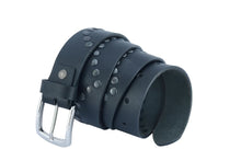 Load image into Gallery viewer, BLT Super Cool Curved Pattern Studded Leather Belt