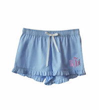 Load image into Gallery viewer, Customized Monogrammed Denim Linen Pajama Short