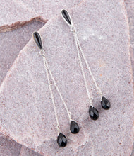 Load image into Gallery viewer, Palios Black Onyx Cascade Post Earrings