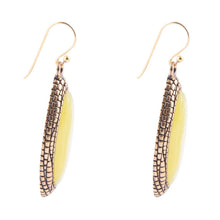 Load image into Gallery viewer, Palios Green Jade Drop Earrings