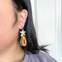 Load image into Gallery viewer, Papaya Dangle Acrylic Earrings