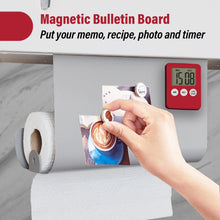 Load image into Gallery viewer, Paper Towel Holder Under Cabinet, With Magnetic Bulletin Board, No Drilling