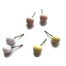 Load image into Gallery viewer, Pastel Tones Stud Earring Set | 8mm Vintage Lucite Triple Studs Set
