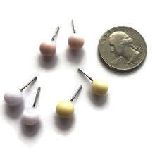 Load image into Gallery viewer, Pastel Tones Stud Earring Set | 8mm Vintage Lucite Triple Studs Set