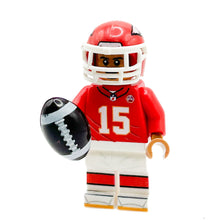Load image into Gallery viewer, #15 Chiefs Football Player Minifig made using LEGO parts - B3 Customs