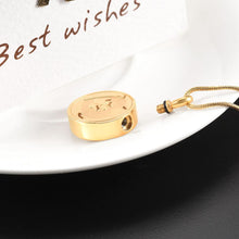 Load image into Gallery viewer, Paw Print In Heart Cremation Urn Necklace