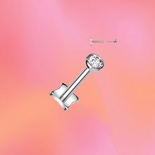 Load image into Gallery viewer, Single Diamond Flat Back