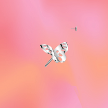Load image into Gallery viewer, Butterfly Cutout Titanium Flat Back