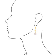 Load image into Gallery viewer, Peaceful Pastel Drop Earrings - Pink &amp; Yellow
