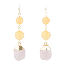 Load image into Gallery viewer, Peaceful Pastel Drop Earrings - Pink &amp; Yellow