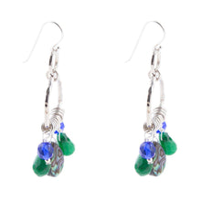 Load image into Gallery viewer, Peacock Abalone Drop Earrings