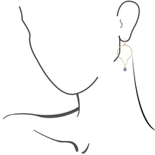 Load image into Gallery viewer, Pearl and Bronze Chain Earrings