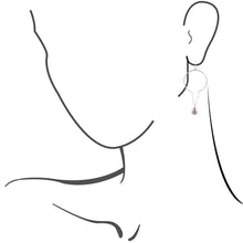Load image into Gallery viewer, Pearl and Sterling Silver Chain Earrings