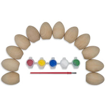 Load image into Gallery viewer, Set of 12 Unfinished Unpainted Wooden Egg Halves 2 Inches