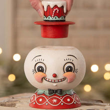 Load image into Gallery viewer, Peppermint Snow Beau Container by Johanna Parker for Bethany Lowe Designs