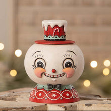 Load image into Gallery viewer, Peppermint Snow Beau Container by Johanna Parker for Bethany Lowe Designs