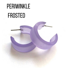 Load image into Gallery viewer, Wide Classic Frosted Hoop Earrings - Clara