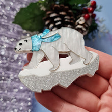 Load image into Gallery viewer, Pete The Polar Bear Brooch by Cherryloco Jewellery