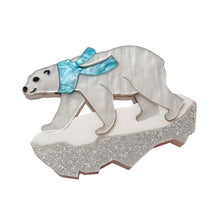 Load image into Gallery viewer, Pete The Polar Bear Brooch by Cherryloco Jewellery