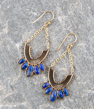 Load image into Gallery viewer, Phantom Lapis Chandelier Earrings
