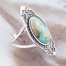 Load image into Gallery viewer, Phantom Blue Turquoise and Sterling Silver Ring