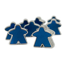 Load image into Gallery viewer, 8 Pack of Blue Enamel Meeples by Norse Foundry