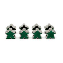 Load image into Gallery viewer, 8 Pack of Green Enamel Meeples by Norse Foundry