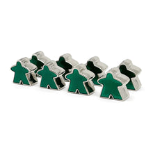 Load image into Gallery viewer, 8 Pack of Green Enamel Meeples by Norse Foundry