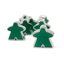 Load image into Gallery viewer, 8 Pack of Green Enamel Meeples by Norse Foundry