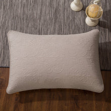 Load image into Gallery viewer, DaDa Bedding Taupe Beige Sand Dollar Floral Quilted Cotton Pillow Sham - 1-Piece  (JHW585)