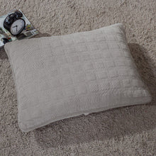 Load image into Gallery viewer, DaDa Bedding Corduroy Sherpa Backside Soft Grey Quilted Pillow Sham - 1-Piece (JHW858)
