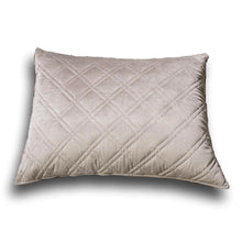 Load image into Gallery viewer, DaDa Bedding Taupe Grey Velvet Quilted King Pillow Sham - (JHW831)