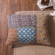 Load image into Gallery viewer, Tache Sunset Blooms Floral Quilted Patchwork Multi color Cotton Pillow Sham (JHW-825-Sham)